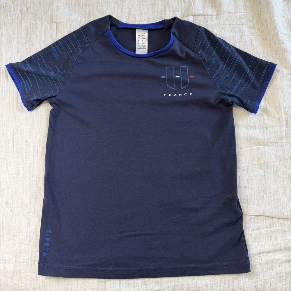 Kipsta Decathlon Youth France 10 Years Navy Blue T-shirt Tee Sports Football